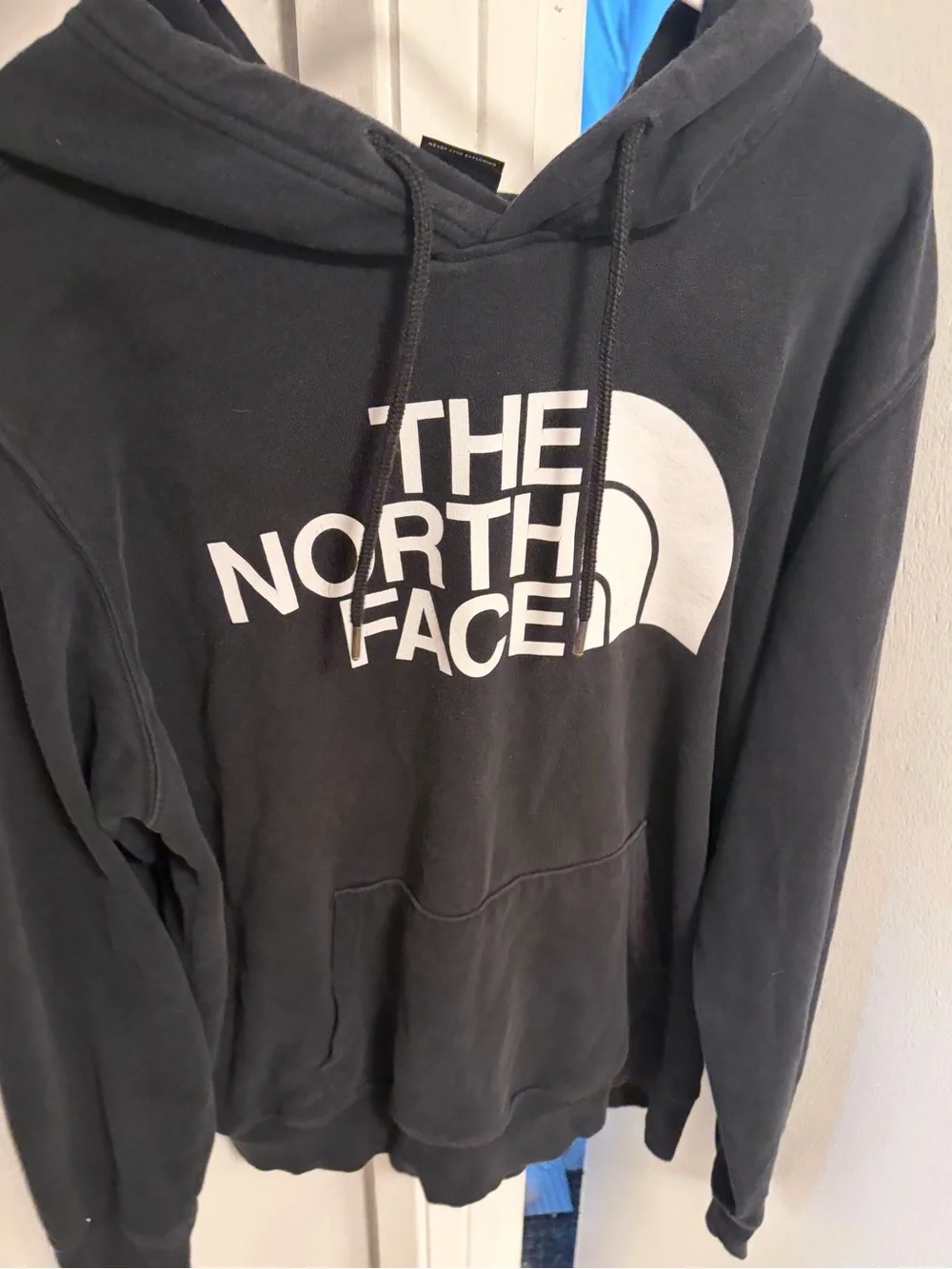 The North Face Black Pullover Hoodie with White Logo